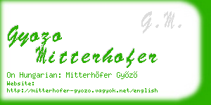 gyozo mitterhofer business card